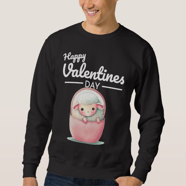 Sudadera Cute Animal Heart Panda  Happy Valentine Day  37 (Anverso)