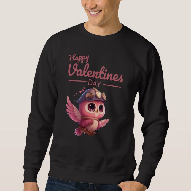 Sudadera Cute Animal Heart Panda Happy Valentine Day  48 (Anverso)