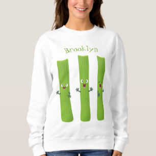 Sudadera Cute apio palitos trio verduras personalizados