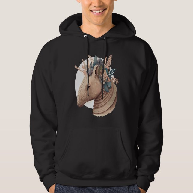 Sudadera Cute Armadillo Flower Crown Watercolor Animal (Anverso)