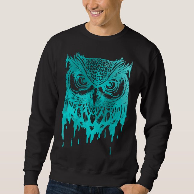 Sudadera Cute Artsy Owl Wildlife Colorful Birds Nature (Anverso)