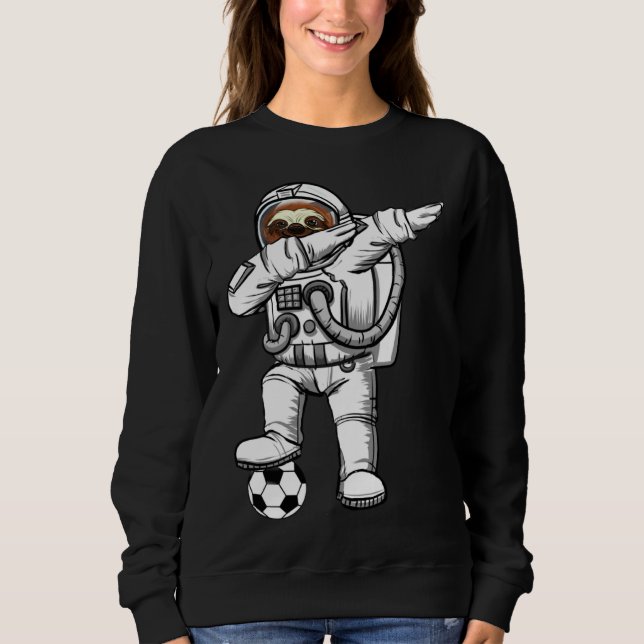 Sudadera Cute Astronaut Astronomy Dabbing Sloth  Galaxy Soc (Anverso)