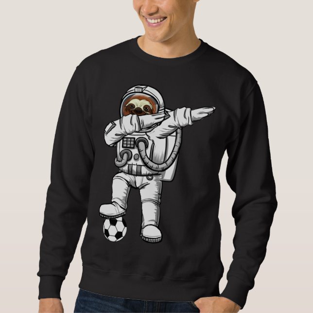 Sudadera Cute Astronaut Astronomy Dabbing Sloth  Galaxy Soc (Anverso)