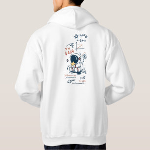 Sudadera Cute Astronaut Espacio Dibujo Animado Parte Traser