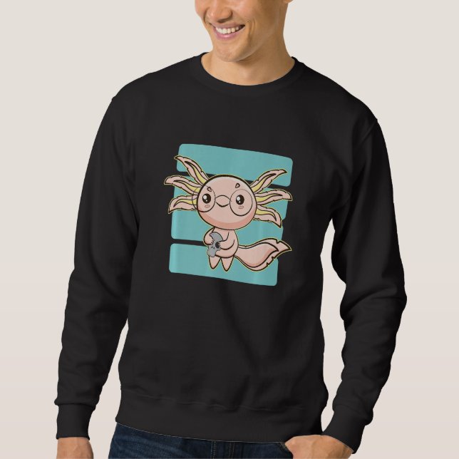 Sudadera Cute Axolotl Pet Ambystoma Mexicanum Walking Fish  (Anverso)