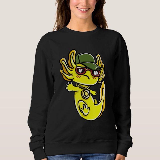 Sudadera Cute Axolotls Caminar Mascota Pescado (Anverso)