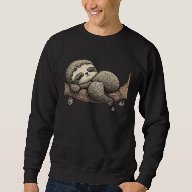 Sudadera Cute baby cute sleeping sloth child   1 (Anverso)