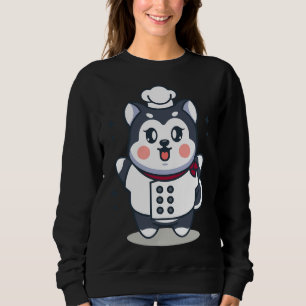 Sudadera Cute Baby Husky Dog Chef