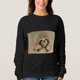 Sudadera Cute Baby Sloth Watercolor Suramérica Vida Silvest