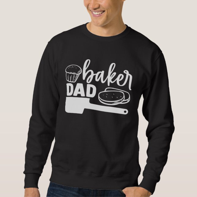Sudadera Cute Baker Dad Baking Bakery Cupcakes Pastries (Anverso)