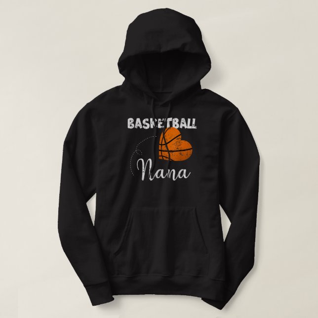 Sudadera Cute Basketball Heart Basketball Nana T-Shirt (Diseño del anverso)