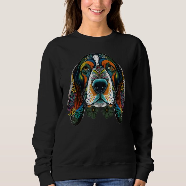 Sudadera Cute Basset Hound Dog on Basset Hound  3 (Anverso)