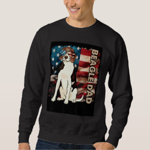 Sudadera Cute Beagle Dad American Flag Patriotic 4 De Julio