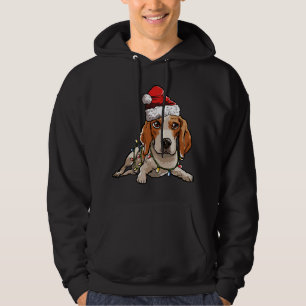Sudadera Cute Beagle Santa Christmas Tree Enfoca Navidad