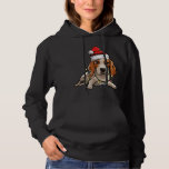 Sudadera Cute Beagle Santa Christmas Tree Enfoca Navidad<br><div class="desc">Cute Beagle Santa Christmas Tree Enfoca Navidad</div>