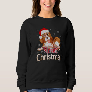 Sudadera Cute Beagle Santa Dog Feliz Navidad