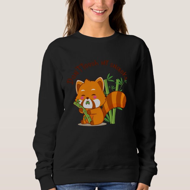 Sudadera cute bear eating bamboo (Anverso)