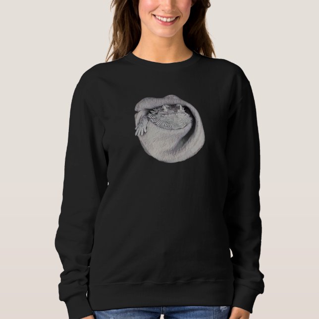 Sudadera Cute Beardie Burrito Watercolor Bearded Dragon Pet (Anverso)