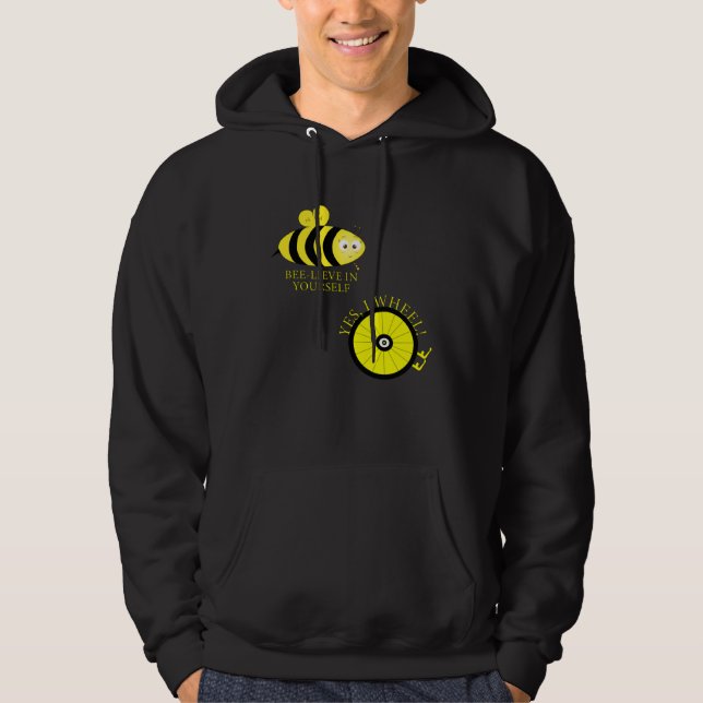 Sudadera Cute Bee lieve in your self YES I WHEEL (Anverso)