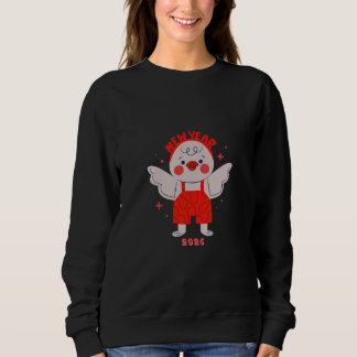 Sudadera Cute Bird New Year Illustration