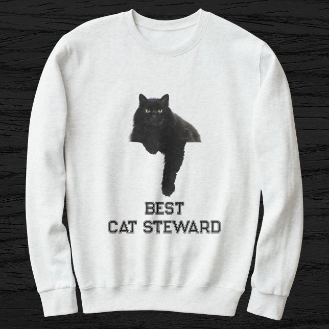 Sudadera Cute Black Cat Photo Funny Quote Personalized Pet (Subido por el creador)