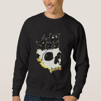 Sudadera Cute Black Kittens In Skull Art