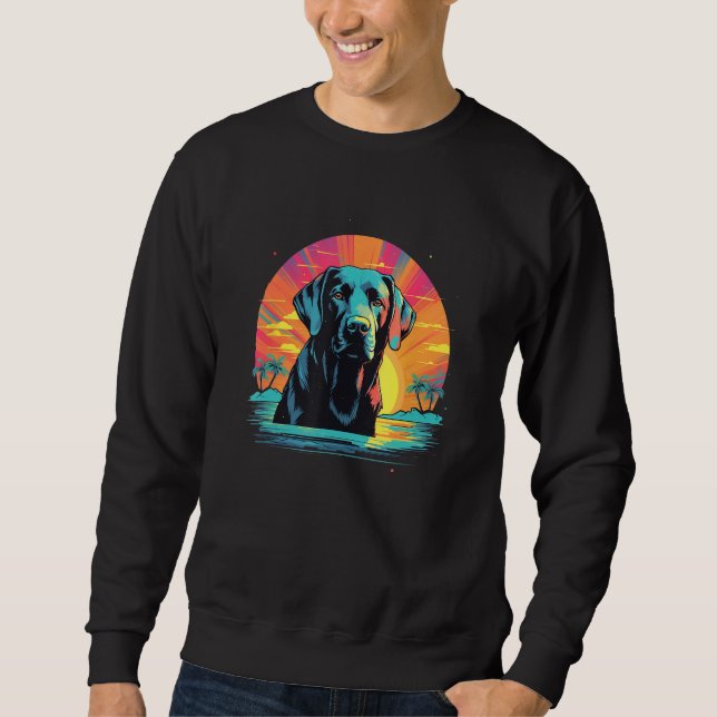 Sudadera Cute Black Lab Black Labrador Retriever Puppy Dog  (Anverso)