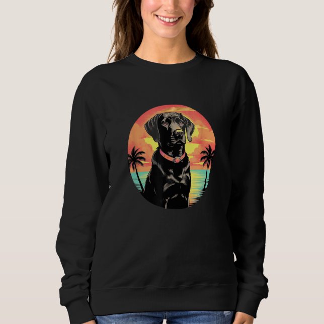 Sudadera Cute Black Lab Black Labrador Retriever Puppy Dog  (Anverso)