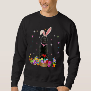 Sudadera Cute Black Lab Easter Day Bunny Eggys Easter Costu