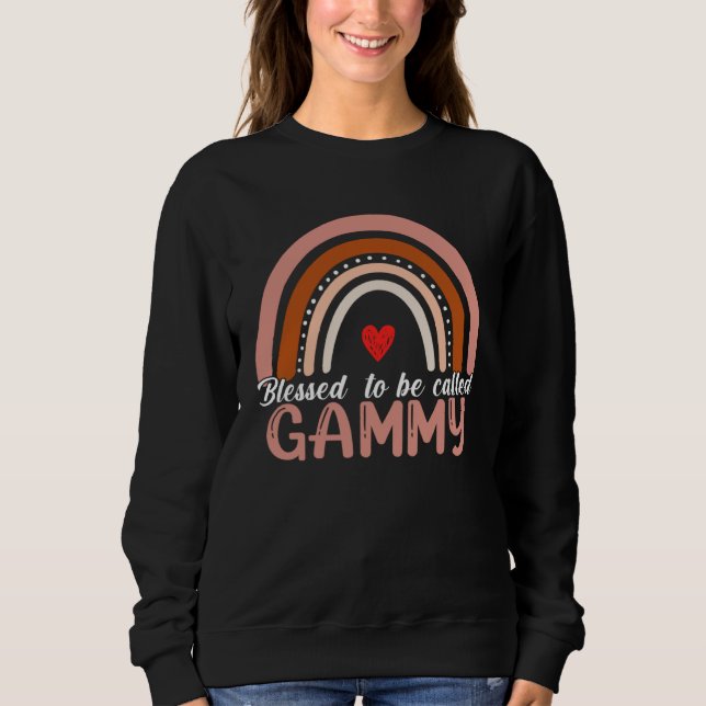 Sudadera Cute Blessed To Be Called Gammy Rainbow Women Moth (Anverso)