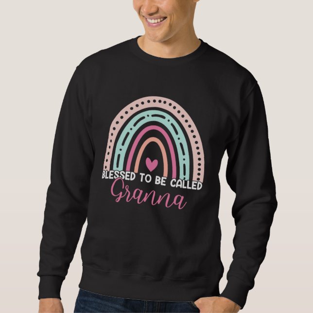 Sudadera Cute Blessed To Be Called Granna Rainbow Mom Grand (Anverso)