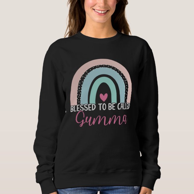 Sudadera Cute Blessed To Be Called Gumma Boho Rainbow Mom G (Anverso)