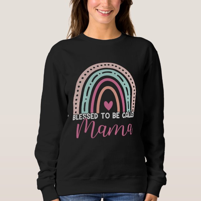 Sudadera Cute Blessed To Be Called Mama Rainbow Mom Grandma (Anverso)