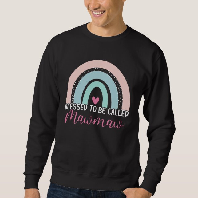 Sudadera Cute Blessed To Be Called Mawmaw Boho Rainbow Mom  (Anverso)