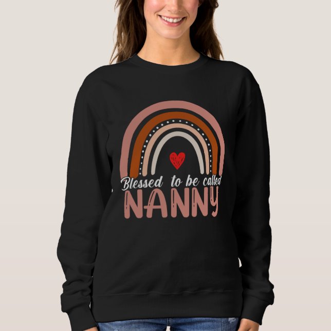 Sudadera Cute Blessed To Be Called Nanny Rainbow Women Moth (Anverso)