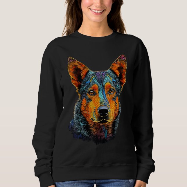 Sudadera Cute Blue Heeler Dog on Australian Cattle Dog Love (Anverso)