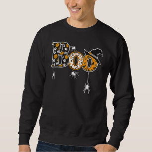 Sudadera Cute Boo con arañas y sombrero de bruja Halloween