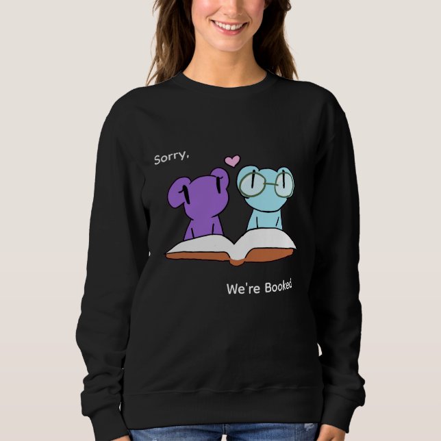 Sudadera Cute Booklovers Frog Valentine featuring Girlie (Anverso)