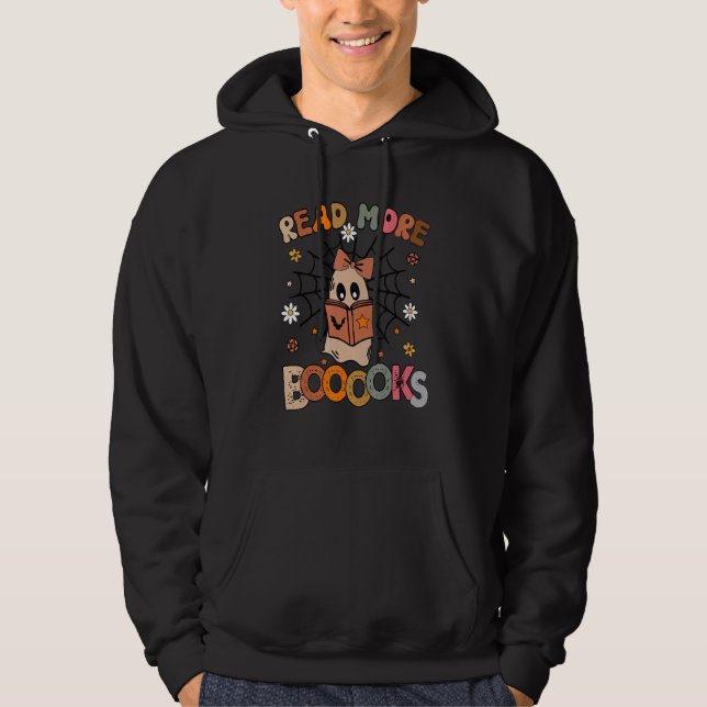 Sudadera Cute Booooks Ghost Read More Books Funny Teacher H (Anverso)