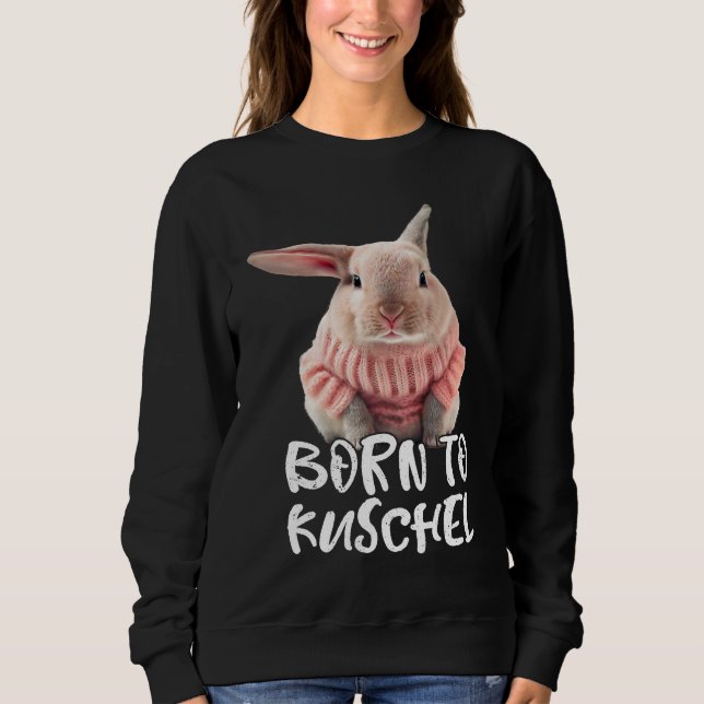 Sudadera Cute Born to Cuddly Rabbit Mum Ski Rabbit Winter R (Anverso)
