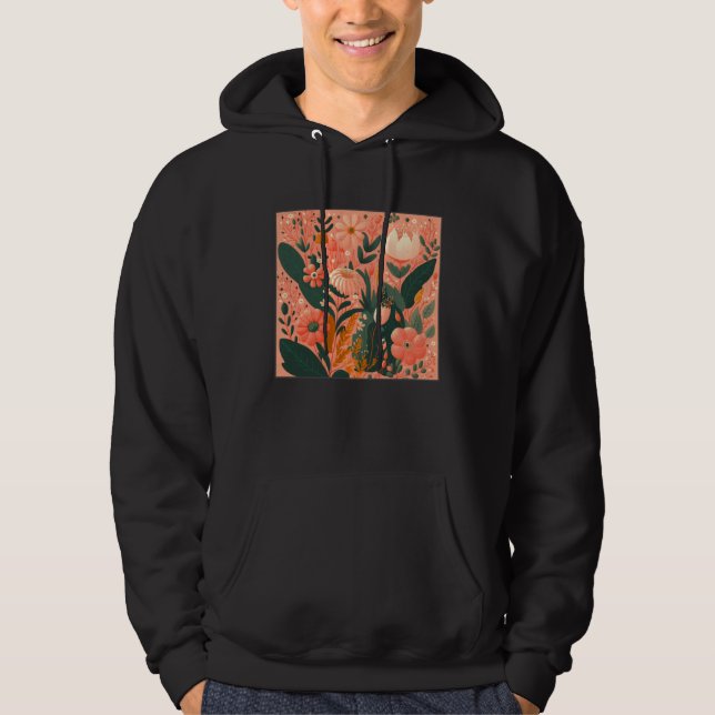 Sudadera Cute Botanical Roses Illustration Gorgeous Flower  (Anverso)