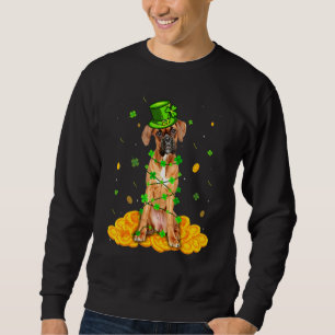 Sudadera Cute Boxer Dog St Patricks Day Shamrock irlandés