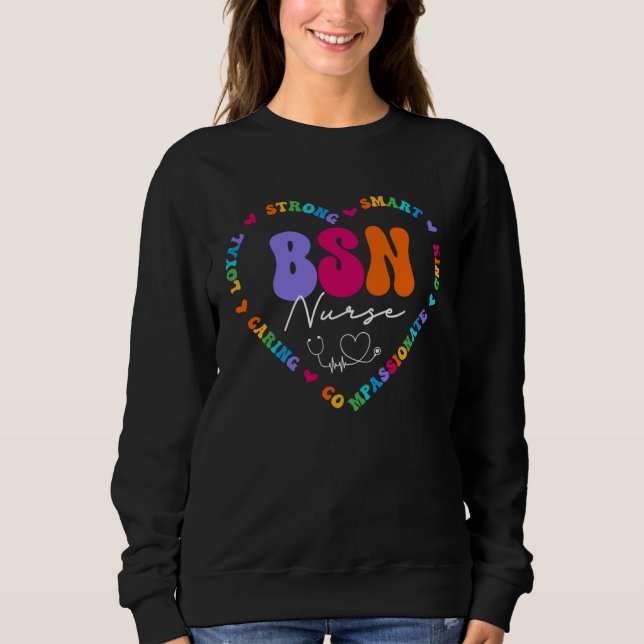 Sudadera Cute BSN Nurse Appreciation Nursing School (Anverso)