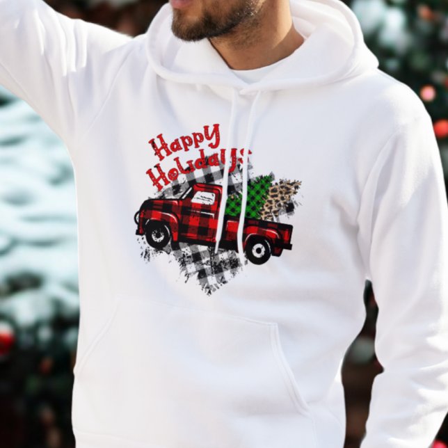 Sudadera Cute búfalo plantado Tartán Árbol de Navidad moder (Subido por el creador)