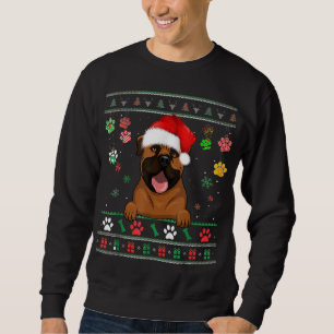 Sudadera Cute Bull Mastiff Dog Xmas Santa Graciosa Ugly Chr