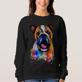 Sudadera Cute Bulldog Watercolour for bulldog lovers, Men W