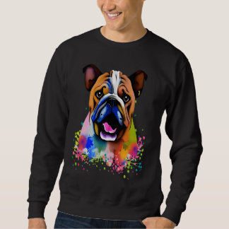Sudadera Cute Bulldog Watercolour for bulldog lovers, Men W