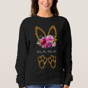 Sudadera Cute Bunny Face Leopard Glasses Cabeza de banda Ma