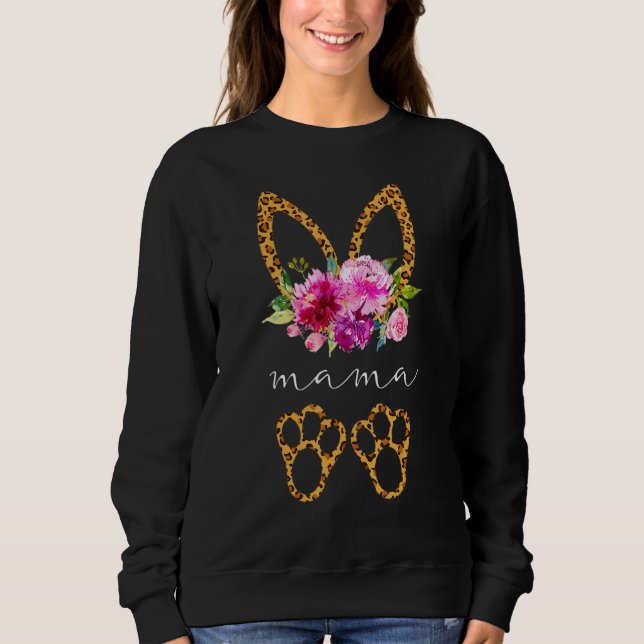 Sudadera Cute Bunny Face Leopard Glasses Cabeza de banda Ma (Anverso)