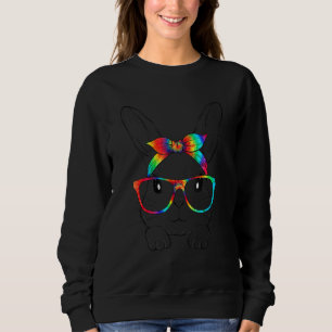 Sudadera Cute Bunny Face Leopardo Glasses Headband Happy Ea